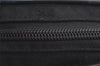Authentic GUCCI Cosmetic Pouch Purse GG Canvas Leather 137377 Black 7109J