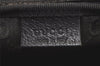 Authentic GUCCI Cosmetic Pouch Purse GG Canvas Leather 137377 Black 7109J