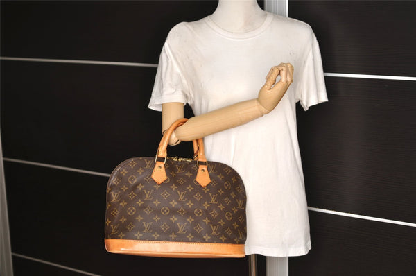 Authentic Louis Vuitton Monogram Alma Hand Bag Purse M51130 LV 7110I