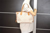 Authentic Louis Vuitton Damier Azur Neverfull PM Tote Bag N51110 LV 7111I