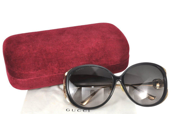 Authentic GUCCI Sunglasses Interlocking G GG 0226SK Titanium Black Clear 7111K