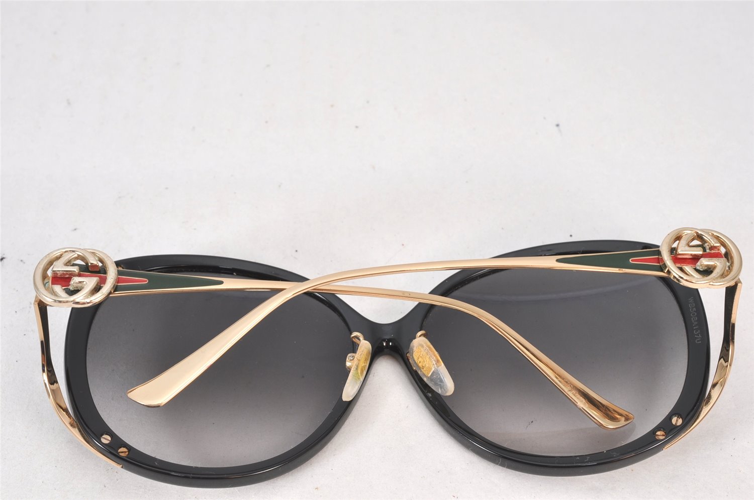 Authentic GUCCI Sunglasses Interlocking G GG 0226SK Titanium Black Clear 7111K