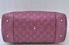 Authentic GUCCI Guccissima Heart Bit 2Way Tote Bag GG Leather 269957 Pink 7114I