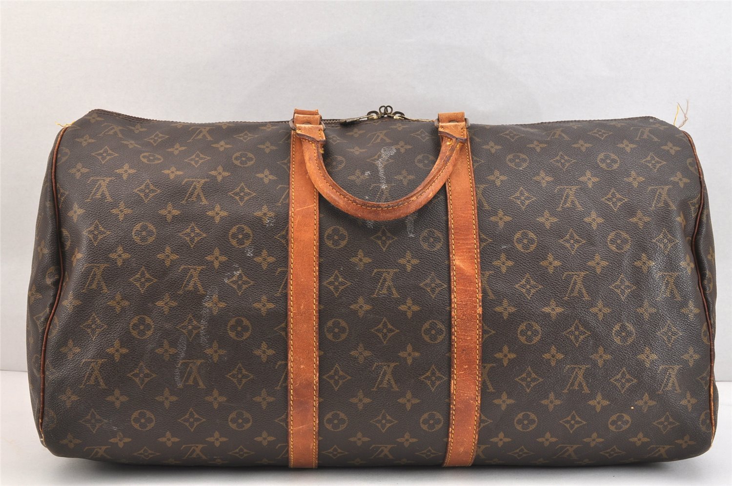 Authentic Louis Vuitton Monogram Keepall 55 Travel Boston Bag M41424 LV 7114K