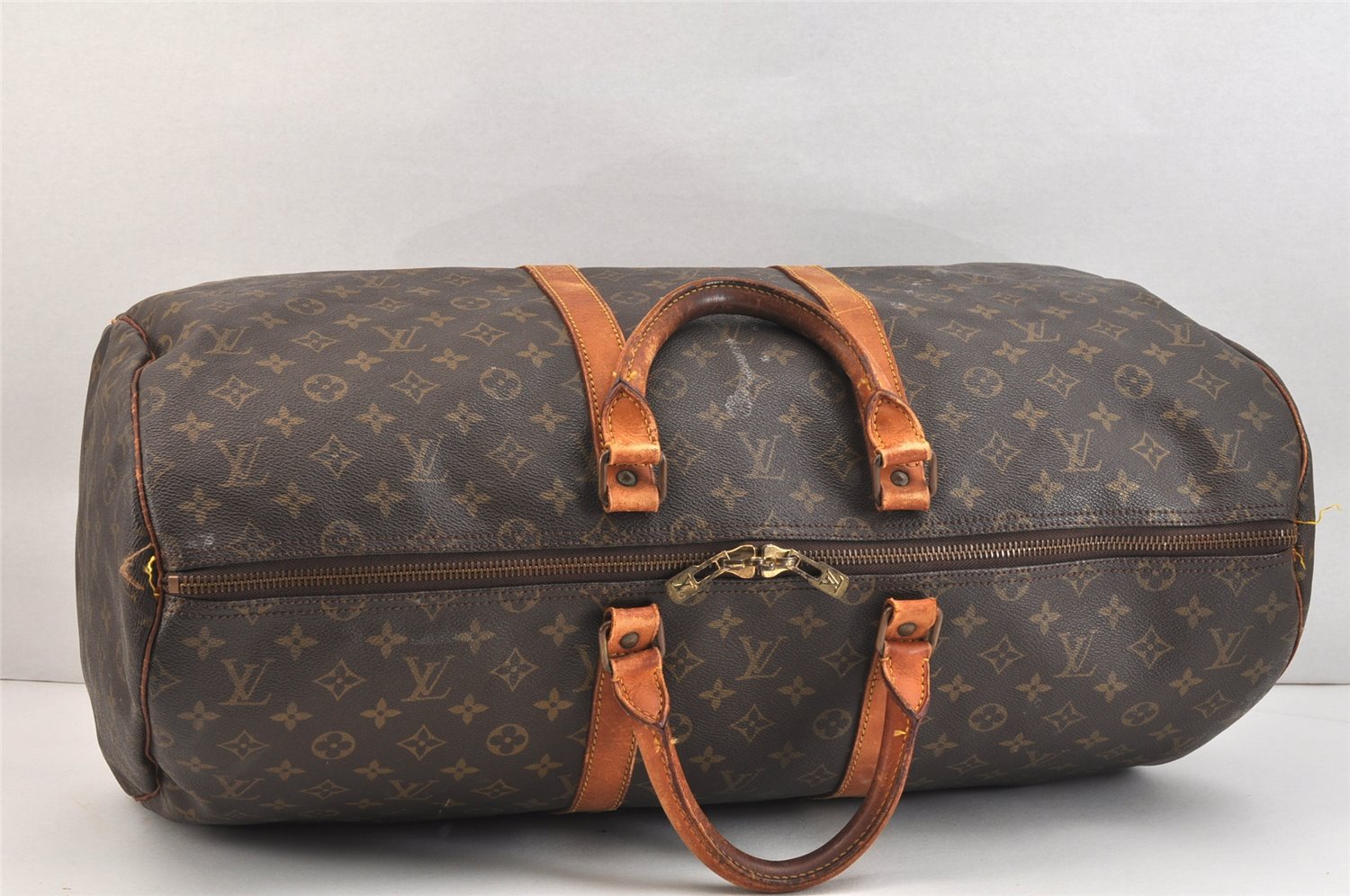 Authentic Louis Vuitton Monogram Keepall 55 Travel Boston Bag M41424 LV 7114K