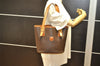 Authentic CELINE Macadam Blason Shoulder Hand Bag Purse PVC Leather Brown 7118K