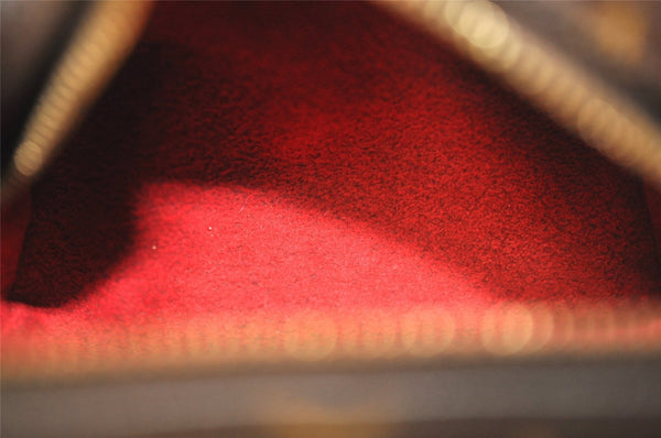 Authentic Louis Vuitton Monogram Trousse Wapiti Mini Pouch M58030 LV 7119I