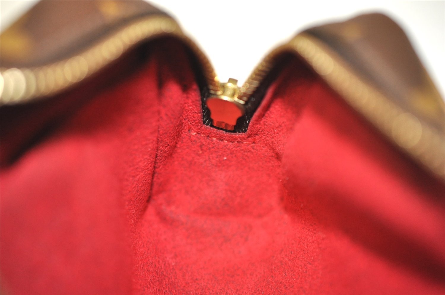 Authentic Louis Vuitton Monogram Trousse Wapiti Mini Pouch M58030 LV 7119I