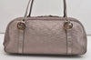 Authentic GUCCI Guccissima Twins GG Leather Hand Bag 232958 Purple 7119J