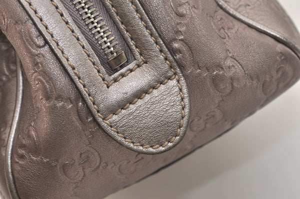 Authentic GUCCI Guccissima Twins GG Leather Hand Bag 232958 Purple 7119J