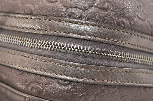 Authentic GUCCI Guccissima Twins GG Leather Hand Bag 232958 Purple 7119J