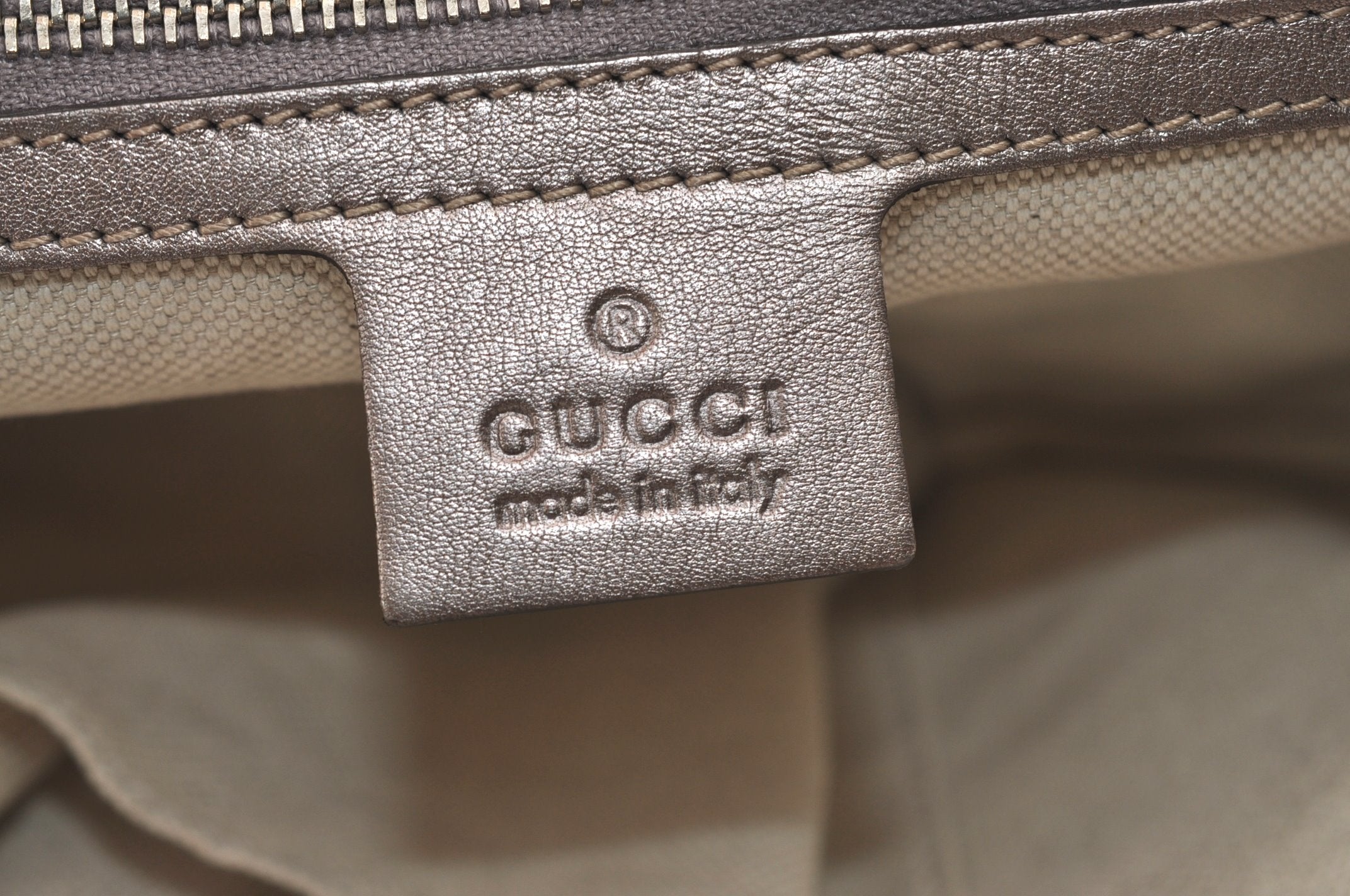 Authentic GUCCI Guccissima Twins GG Leather Hand Bag 232958 Purple 7119J