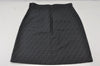 Authentic FENDI Vintage Zucca Skirt Nylon USA 8 Size 36 inch Navy Blue 7119K