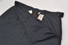 Authentic FENDI Vintage Zucca Skirt Nylon USA 8 Size 36 inch Navy Blue 7119K