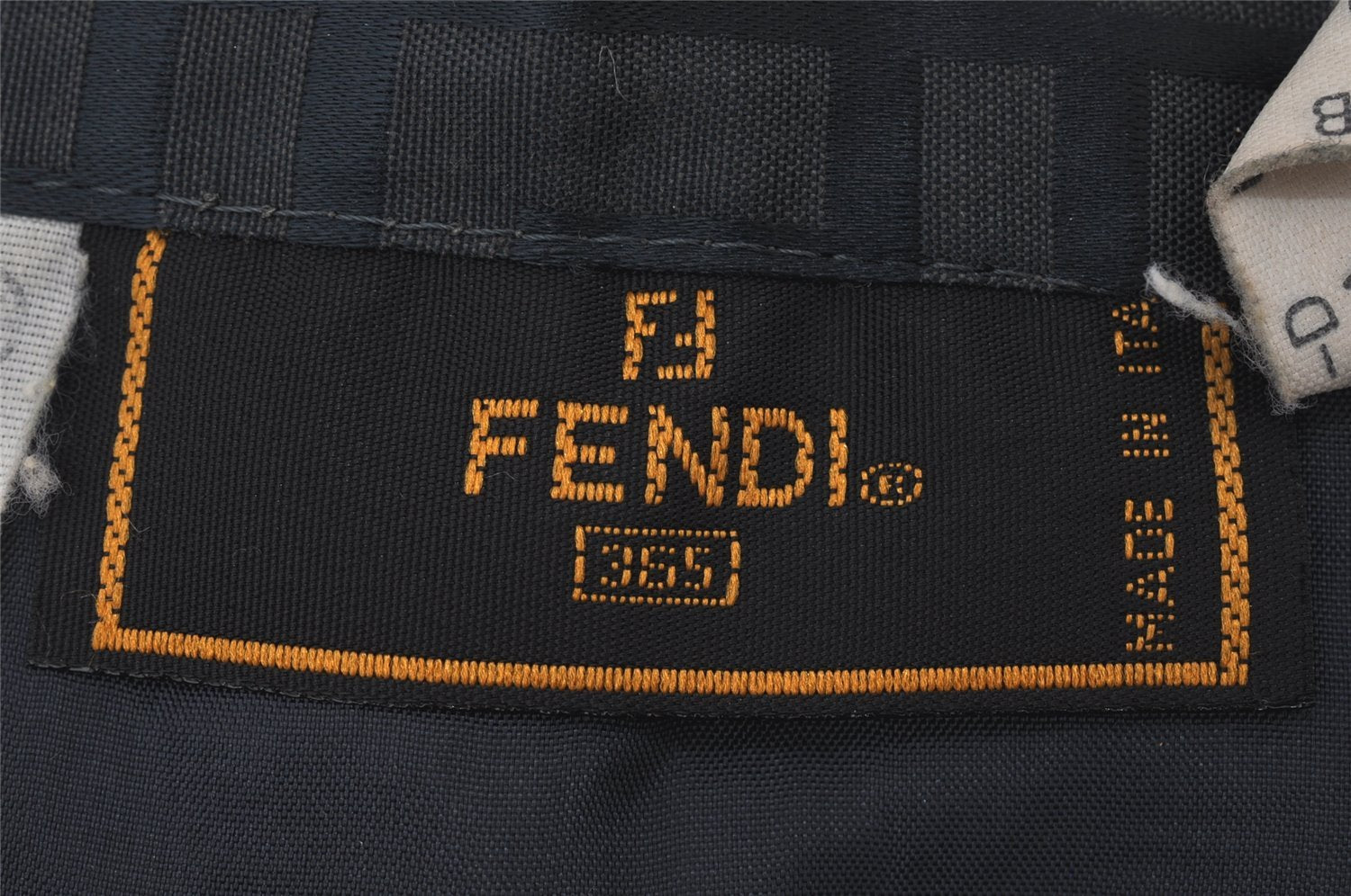 Authentic FENDI Vintage Zucca Skirt Nylon USA 8 Size 36 inch Navy Blue 7119K