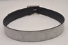 Auth Louis Vuitton Monogram Eclipse Ceinture Reverso Belt 85cm 33.5" White 7120I