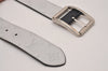 Auth Louis Vuitton Monogram Eclipse Ceinture Reverso Belt 85cm 33.5" White 7120I