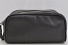 Authentic Louis Vuitton Taiga Trousse Ivan Clutch Bag Black M32492 LV 7121J