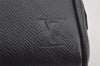 Authentic Louis Vuitton Taiga Trousse Ivan Clutch Bag Black M32492 LV 7121J