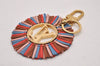 Authentic Louis Vuitton Porte Cles LV Fringe Key Charm Leather Multicolor 7122I