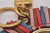 Authentic Louis Vuitton Porte Cles LV Fringe Key Charm Leather Multicolor 7122I