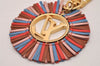 Authentic Louis Vuitton Porte Cles LV Fringe Key Charm Leather Multicolor 7122I