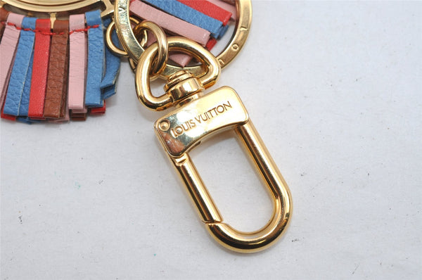 Authentic Louis Vuitton Porte Cles LV Fringe Key Charm Leather Multicolor 7122I