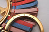 Authentic Louis Vuitton Porte Cles LV Fringe Key Charm Leather Multicolor 7122I