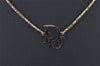 Authentic Christian Dior Gold Tone Chain Pendant Necklace CD 7122K