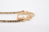 Authentic Christian Dior Gold Tone Chain Pendant Necklace CD 7122K