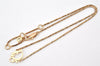 Authentic Christian Dior Gold Tone Chain Pendant Necklace CD 7122K