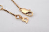 Authentic Christian Dior Gold Tone Chain Pendant Necklace CD 7122K