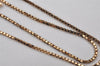 Authentic Christian Dior Gold Tone Chain Pendant Necklace CD 7122K