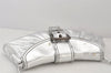 Authentic CELINE Vintage Shoulder Hand Bag Purse Leather Silver 7127K