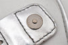 Authentic CELINE Vintage Shoulder Hand Bag Purse Leather Silver 7127K