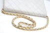 Authentic CHANEL Calf Skin Matelasse Chain Shoulder Cross Bag White CC 7129I