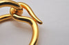 Authentic HERMES Scarf Ring Jumbo Circle Design Gold Tone Box 7132I