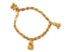 Authentic GIVENCHY Vintage Chain Bracelet Bear Motif Gold Tone 7132K