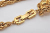 Authentic GIVENCHY Vintage Chain Bracelet Bear Motif Gold Tone 7132K