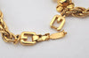 Authentic GIVENCHY Vintage Chain Bracelet Bear Motif Gold Tone 7132K