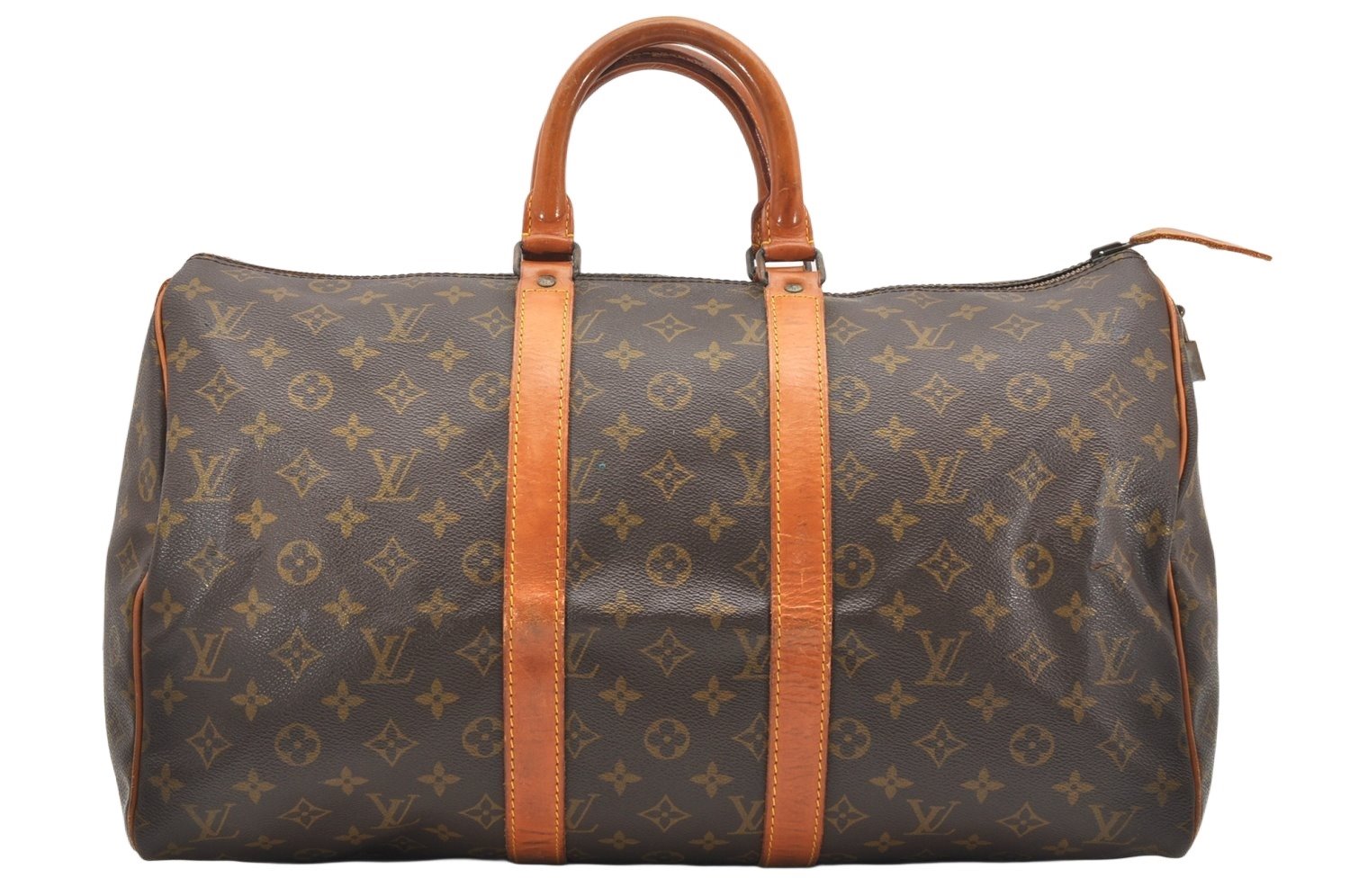 Authentic Louis Vuitton Monogram Keepall 45 Travel Boston Bag Old Model LV 7133K