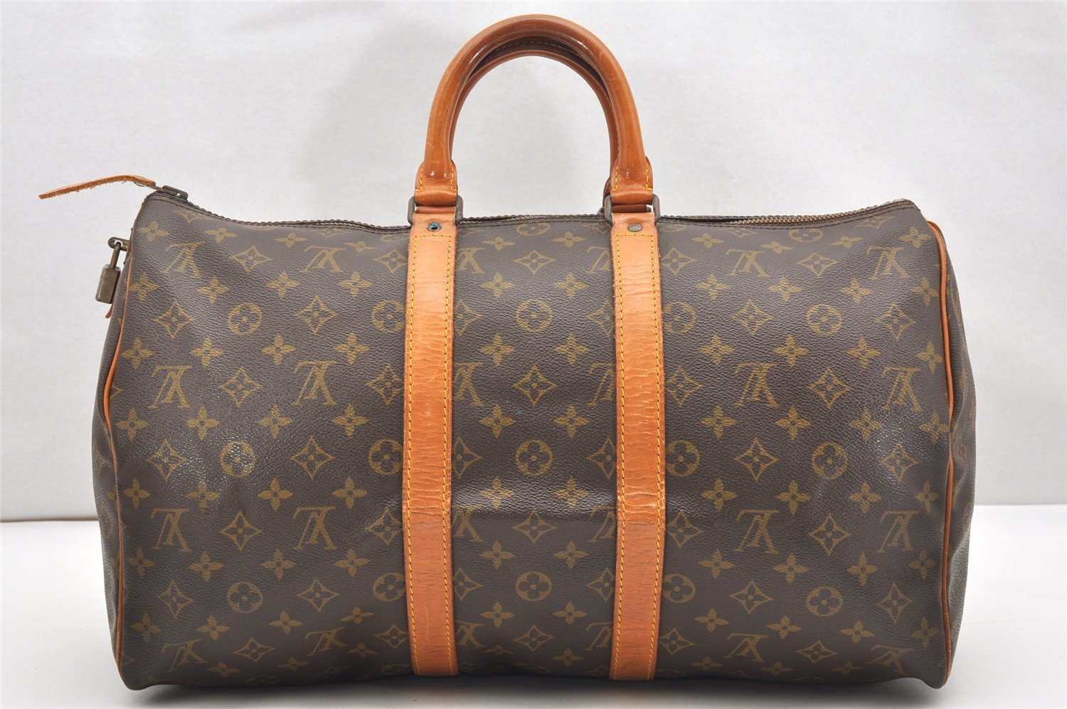 Authentic Louis Vuitton Monogram Keepall 45 Travel Boston Bag Old Model LV 7133K