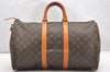 Authentic Louis Vuitton Monogram Keepall 45 Travel Boston Bag Old Model LV 7133K