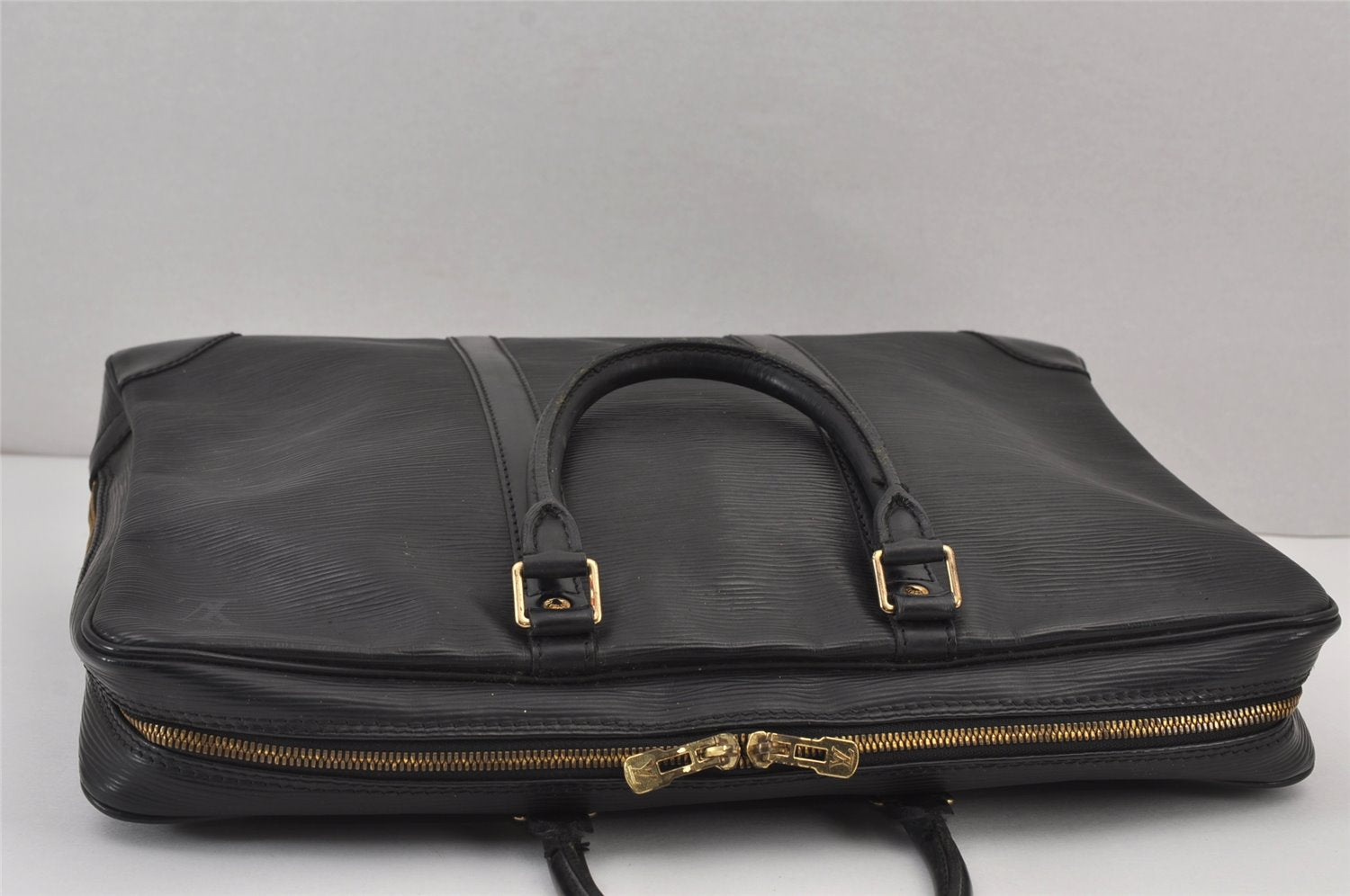Authentic Louis Vuitton Epi Porte Documents Voyage Briefcase M59162 Black 7134J