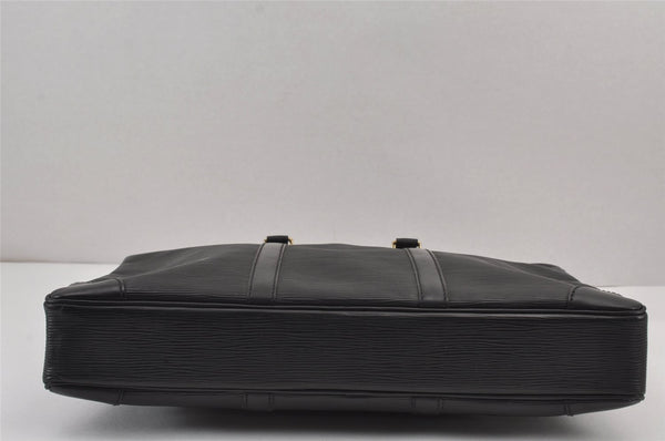 Authentic Louis Vuitton Epi Porte Documents Voyage Briefcase M59162 Black 7134J