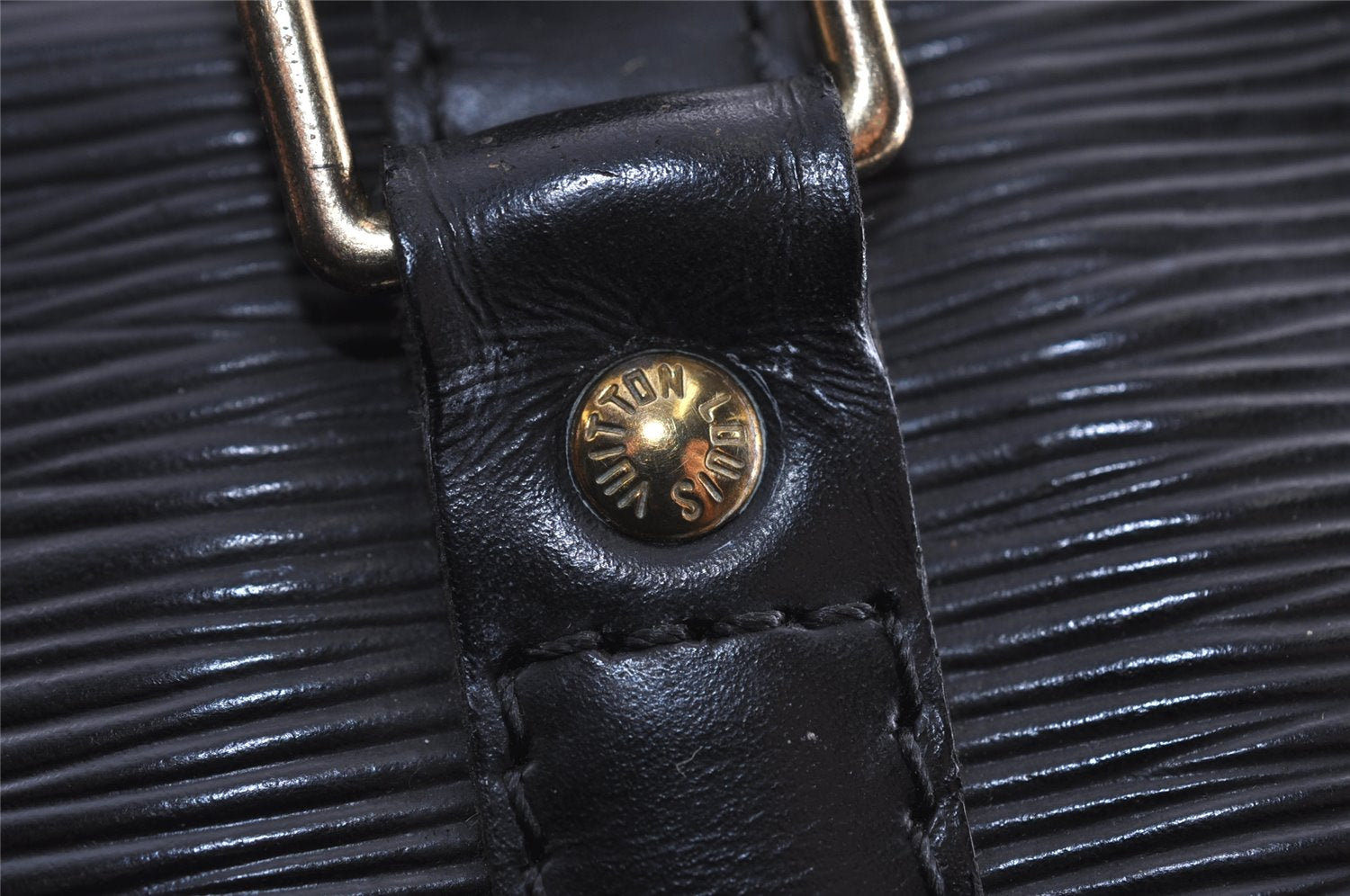 Authentic Louis Vuitton Epi Porte Documents Voyage Briefcase M59162 Black 7134J