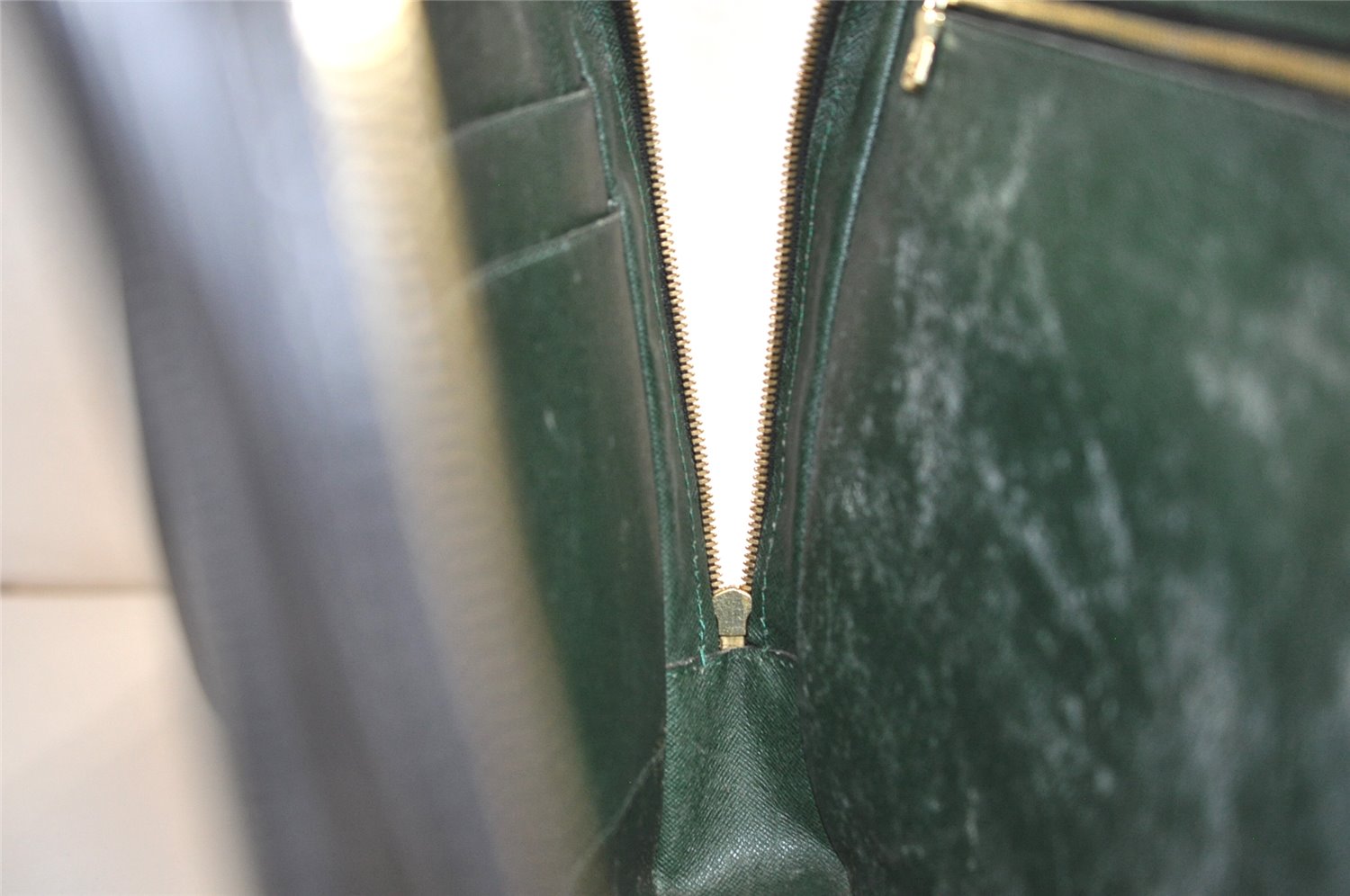 Authentic Louis Vuitton Epi Porte Documents Voyage Briefcase M59162 Black 7134J