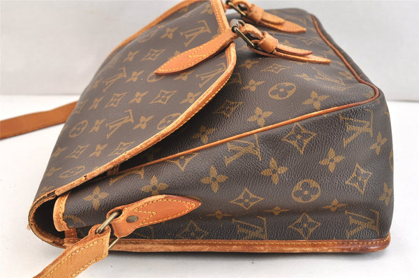 Authentic Louis Vuitton Monogram Gibeciere GM Shoulder Cross Bag M42246 LV 7137K