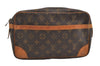 Authentic Louis Vuitton Monogram Compiegne 28 Clutch Hand Bag M51845 LV 7139J