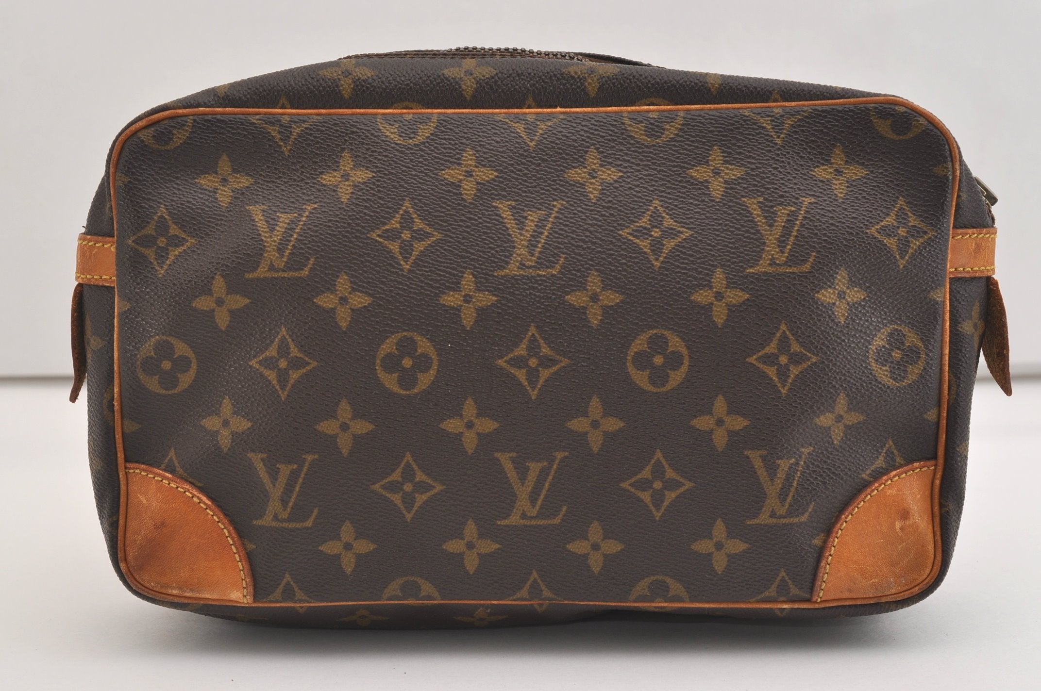 Authentic Louis Vuitton Monogram Compiegne 28 Clutch Hand Bag M51845 LV 7139J